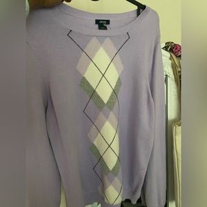 purple trendy crew neck. size medium. super cute